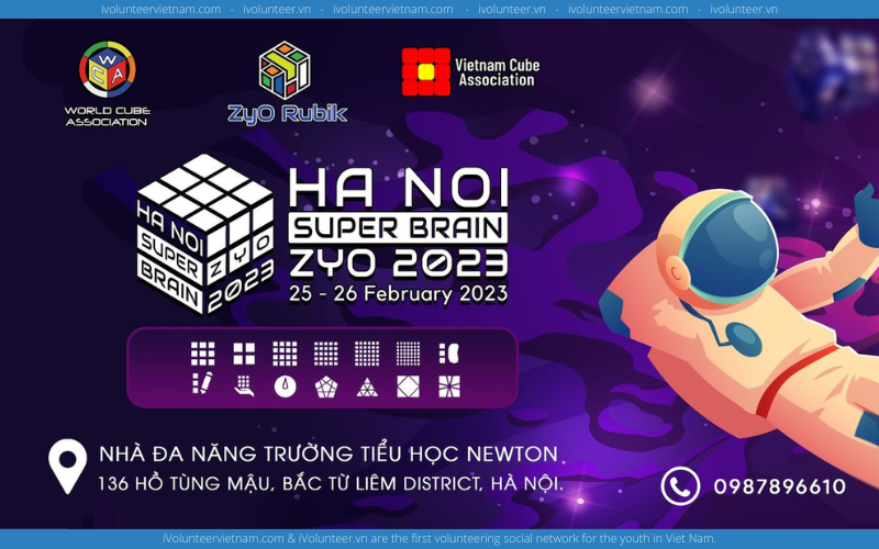 Tuyển 50 Tình Nguyện Viên Cho Giải Đấu WCA Hanoi Super Brain Zyo Open 2023