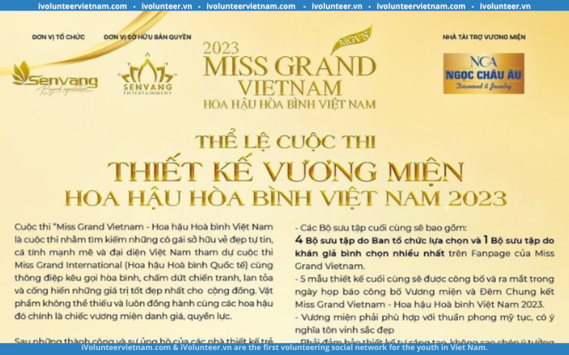 Cuộc Thi Thiết Kế Vương Miện Tại Miss Grand Vietnam – Hoa Hậu Hòa Bình Việt Nam 2023 