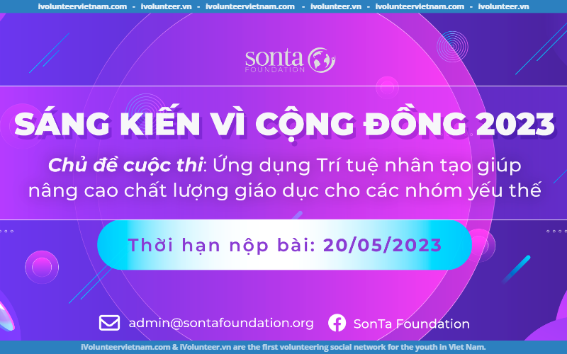 SonTa Foundation Phát Động Cuộc Thi Sáng Kiến Vì Cộng Đồng 2023