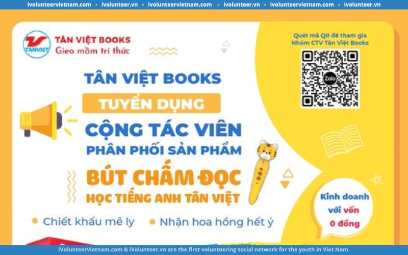 Tân Việt Books Tuyển Cộng Tác Viên Phân Phối Sản Phẩm