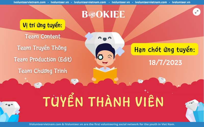 Tổ Chức Bookiee – Sách Là Niềm Vui Tuyển Thành Viên 2023