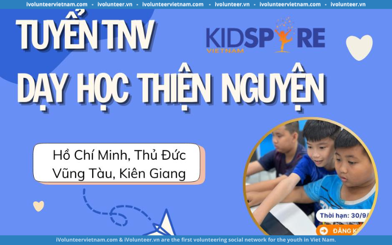 Tổ Chức Kidspire Vietnam Tuyển Tình Nguyện Viên Gia Sư Chương Trình Homework Hub 2023-2024