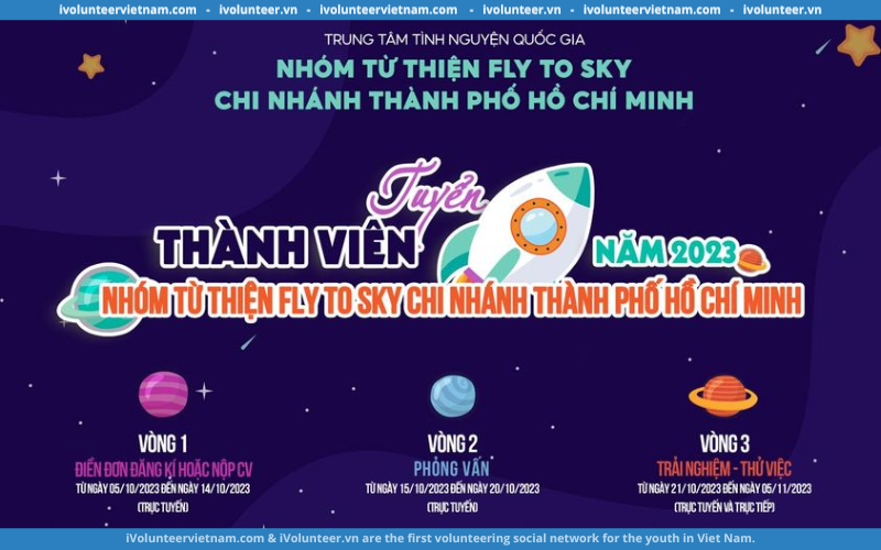 Nhóm Từ Thiện Fly To Sky Chi Nhánh Thành Phố Hồ Chí Minh Tuyển Tình Nguyện Viên Dài Hạn Năm 2023