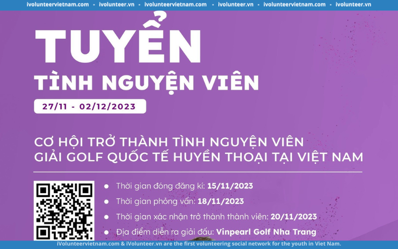 Giải Golf Vinpearl DIC Legends Vietnam 2023 Tuyển Tình Nguyện Viên