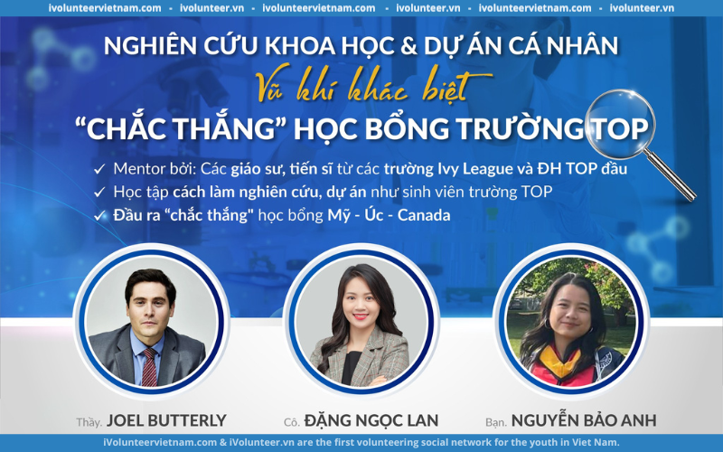 Cơ Hội Nhận Học Bổng Đại Học Top Mỹ Từ Chương Trình Huấn Luyện NCKH Cùng Giáo Sư Ivy League