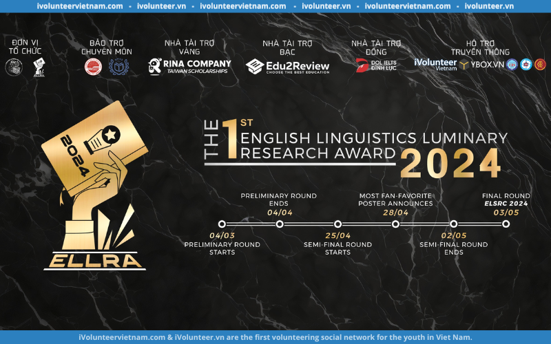 Giải Thưởng Sinh Viên Nghiên Cứu Khoa Học Liên Ngành Tiếng Anh Lần 1 – ELLRA 2024