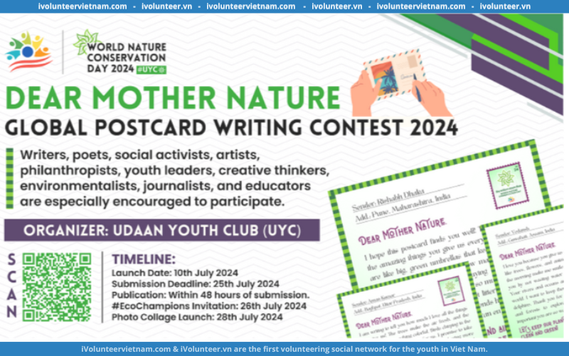 Cuộc Thi “Dear Mother Nature Global Postcard Writing Contest” Mở Đơn Đăng Ký 2024