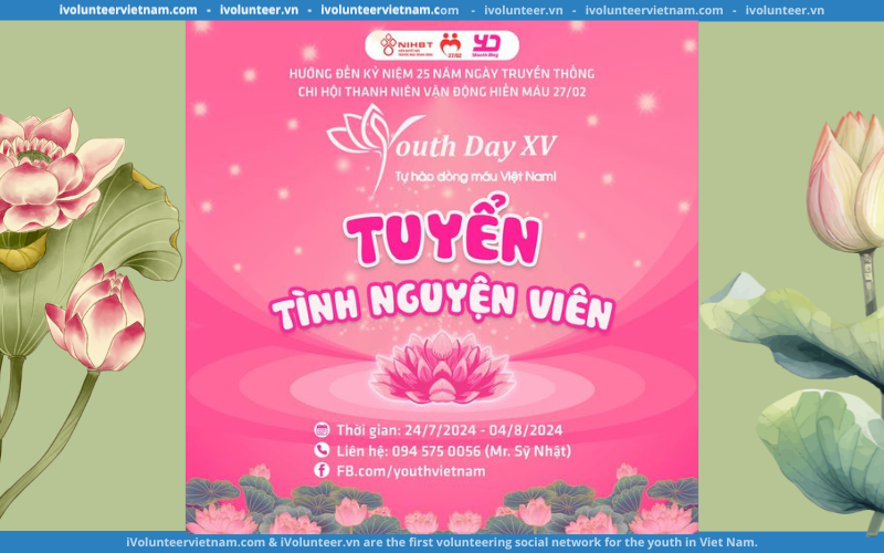 Chương Trình Hiến Máu Youth Day XV 2024 Tuyển Tình Nguyện Viên